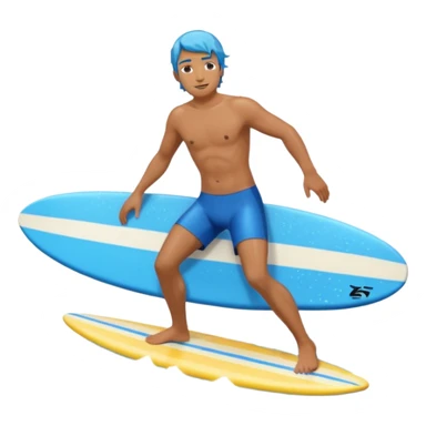 Un hombre sorfeando sticker