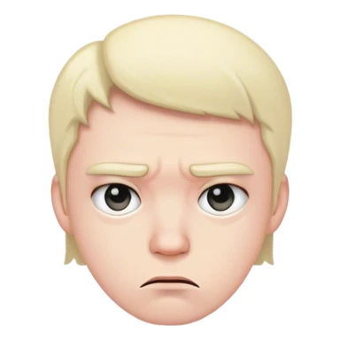 Super frown face sticker