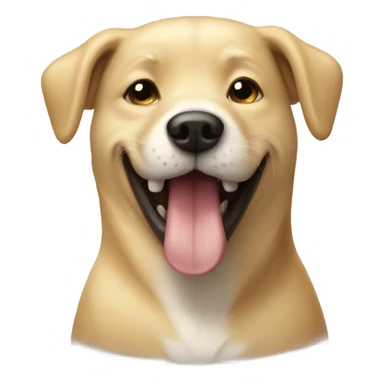 Blonde dog with snuggle tooth sticker