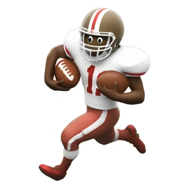 Ohio buckeye mascot scoring a touchdown sticker