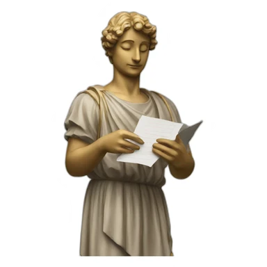 statue holding papers italy sticker