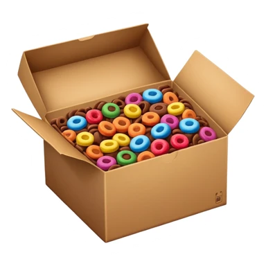 box of chocolate cereal sticker