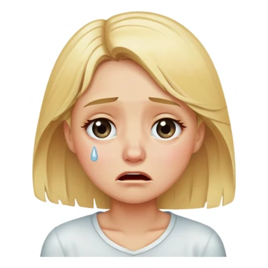 Ragazza bionda che piange  sticker