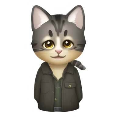 Серо-белый кот sticker