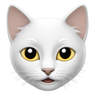 chat noir et blanc qui rit sticker