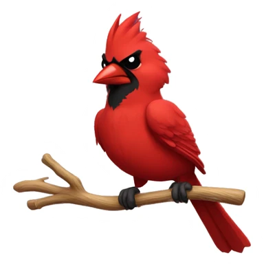Cardinal flexing over wildcat sticker