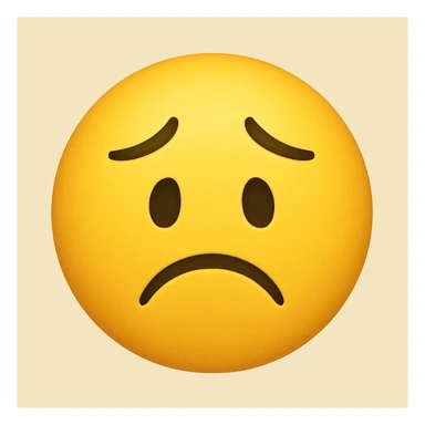 yellow emoji with a disappointed face sticker