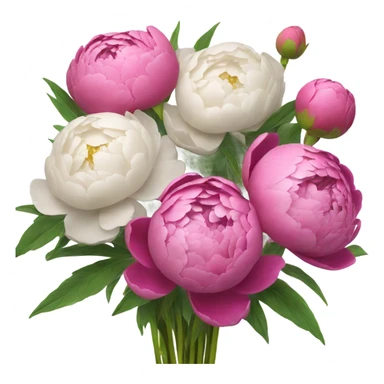 Peonies bouquet  sticker