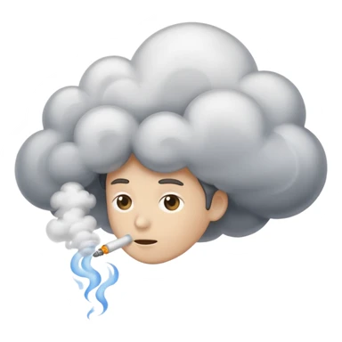 Sucking in exhale smoke sticker