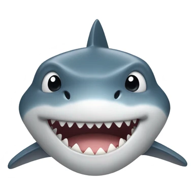 shark with dog face sticker