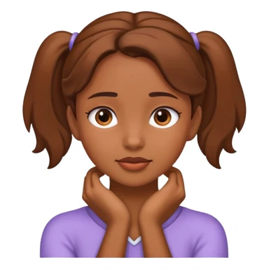 Emoji of a girl holding her neck sticker