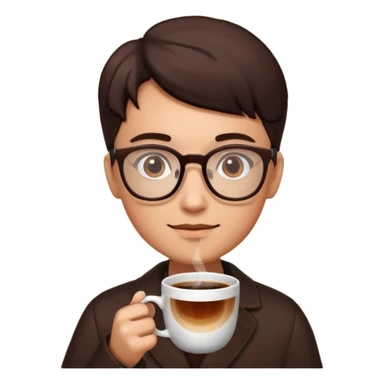 coffe and glasses sticker