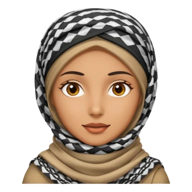 Woman in Keffiyeh sticker