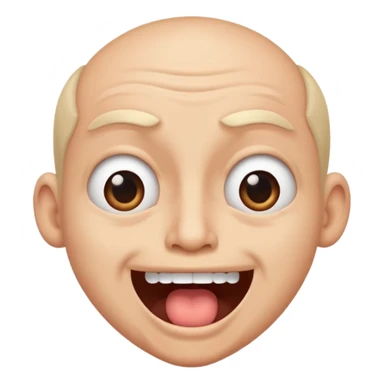 Pulling a funny face sticker