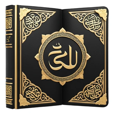 Quran closed book and Quran written in it sticker