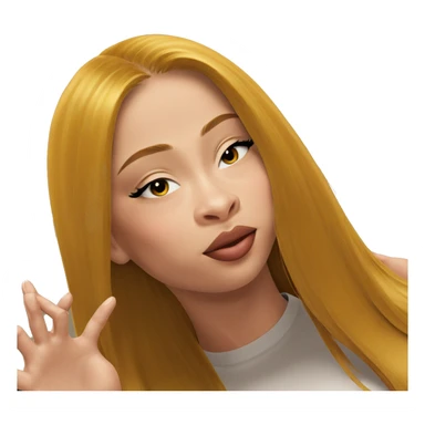 blonde girl with long hair sticker