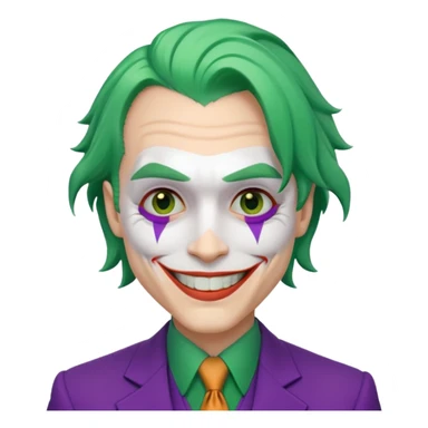 realistic joker from batman sticker