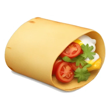 folded and egg with tomatoes burrito sticker
