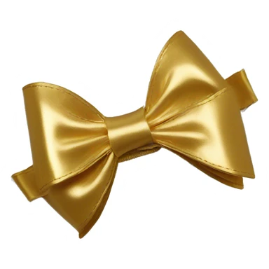 gold bow hair clip sticker