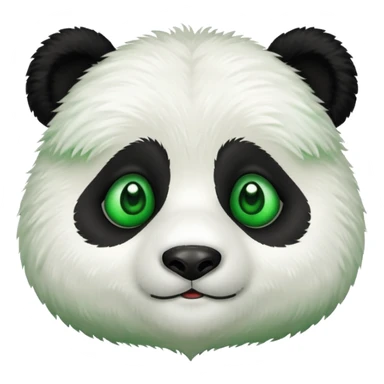 Panda in love green eyes sticker