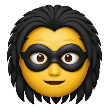Um emoji gotico com a máscara de espinhos d sticker