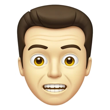 Rick Astley with straight face but with front teeth out and the picture is yellow as hell sticker