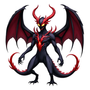 Venom-Darkrai-Yveltal-Lunala-Fakémon-hybrid-creature (full body)  sticker