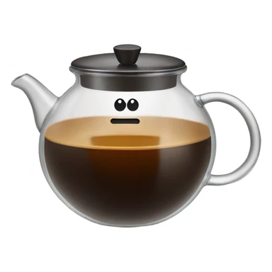 Espresso in a clear tea pot sticker