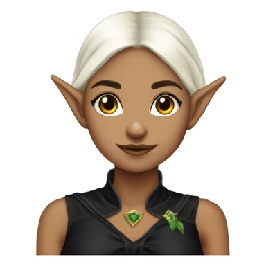 female elf fantasy black dress sticker