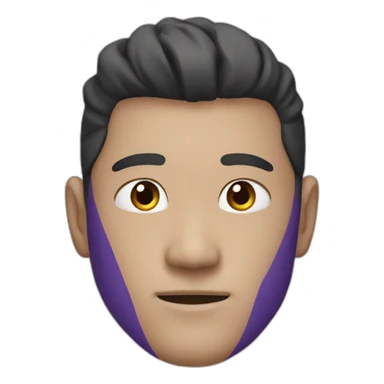 Tanaka's face turned purple sticker