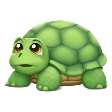 A turtle that is sad sticker