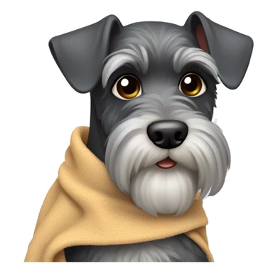 Schnauzer with blanket  sticker