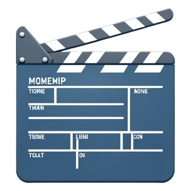 flat design movie slate with geometric shape and one diagonal line sticker
