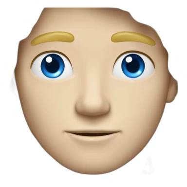 Homme blanc blond aux yeux bleus lève la main droite sticker