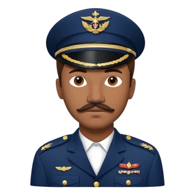 A Young man with brown hair laid back, with mustache and no beard, with pretty brown eyes, thin lips, wearing navy blue army uniform, looking like Leonidas from “Wounded love” Turkish series sticker
