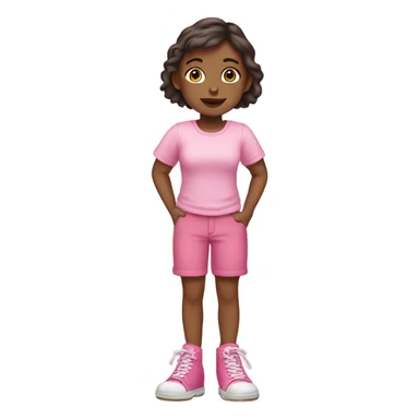 girl with pink shoes sticker
