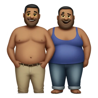 big belly gay couple sticker
