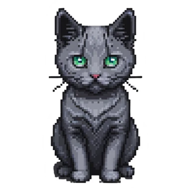 dark gray cat sticker
