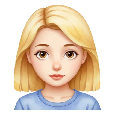 a girl in watercolor art style sticker