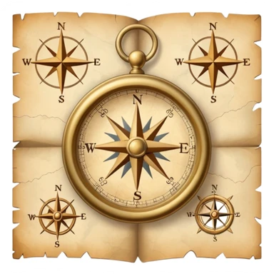 Map & compass sticker