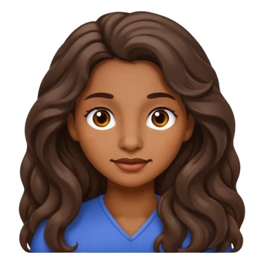 Uma mulher morena de cabelo onduladoe longo e um sinal na bochecha sticker