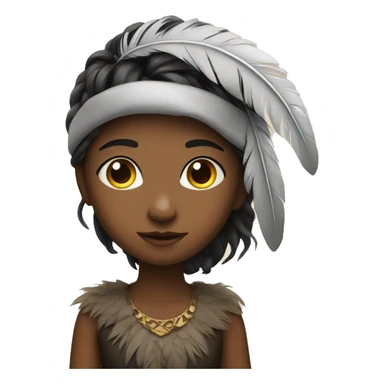 a girl wth feather sticker