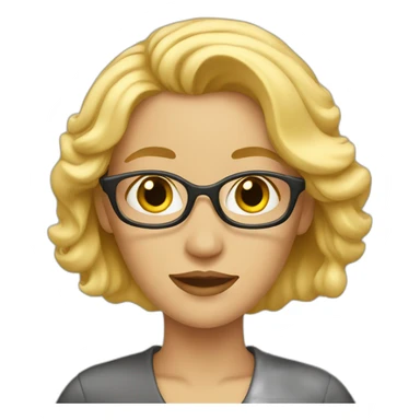 Blonde woman writer sticker