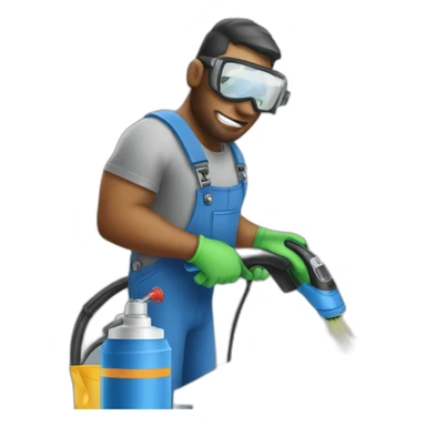 pressure washing on desk sticker