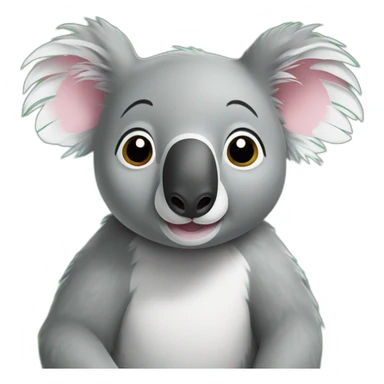 Koala cochon colibri sticker