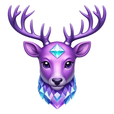 glitter purple and cian pokemon crystal deer sticker