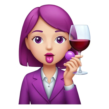 blowing bubblegum wine sticker