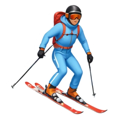 Man Skiing Background Matterhorn sticker