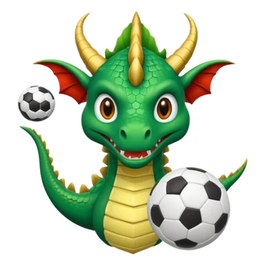 ein Drache mit einem Zauberstab in der Hand  und einem Hud  auf dem kopf und ein Fussball in der anderen hand sticker