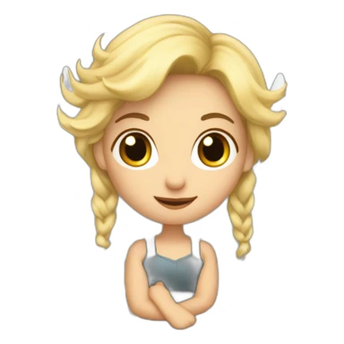 Une fée blonde avec des ailes et wand sticker